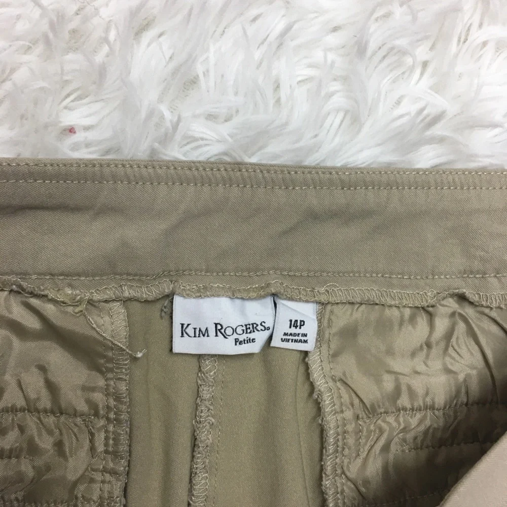 Kim Rogers Khaki Pull On Capris size 14P - Picture 5 of 6